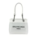 Balenciaga White Leather and Mesh Handbag