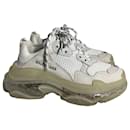 Balenciaga Triple S Sneakers in White Polyester