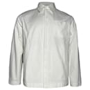 Valentino Garavani Jacket With Rubberized V Detail in White Canvas