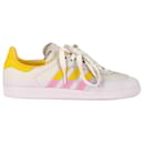Adidas Originals + Pharrell Williams Humanrace Samba Suede-Trimmed Sneakers in Yellow Leather - Autre Marque