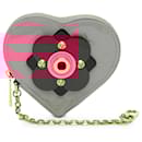 Louis Vuitton Pink Monogram Vernis Heart Coin Pouch