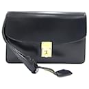 Celine Black Leather Clutch Bag - Céline