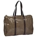FENDI Zucchino Canvas Boston Bag Gold Beige Auth 109630 - Fendi