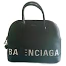 BALENCIAGA HANDLE BAG SIZE M BLACK AND WHITE - Balenciaga