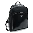 Prada Black Nylon and Leather Backpack