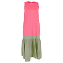  The Frankie Shop Gathered Midi Sleeveless Dress in Pink Cotton - Autre Marque