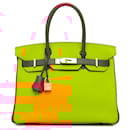 Hermès Yellow HSS Special Order Bicolor Swift Birkin Retourne 30