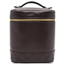 Chanel Brown CC Lambskin Vanity Case