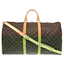 Louis Vuitton Keepall Bandouliere 55 Monogram Boston Bag