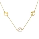 Fendi F is Stone Metal Gold Necklace