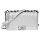 CHANEL Boy Leather Silver Bag - 102456 - Chanel