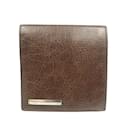 Cartier Santos Leather Brown Bi-fold Wallet