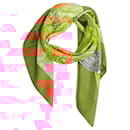 Hermès Square Scarf 90 Tibet II 2002 Silk Twill Scarf Orange Latham Hermes