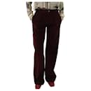 Burgundy corduroy trousers - size UK 8 - Autre Marque