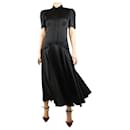Black Plimpton panelled midi dress - size UK 8 - Autre Marque