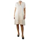 White tiered midi dress - size UK 10 - Autre Marque