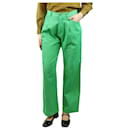 Green cotton trousers - size UK 10 - Autre Marque