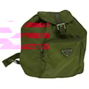 PRADA Backpack Nylon Red Auth ar13087 - Prada