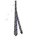 Gucci Striped Tie in Red Silk