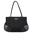 Prada Nylon Leather Logo Handbag Shoulder Bag