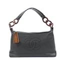 Chanel 18232 Black Caviar Leather Shoulder Bag