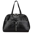 Fendi Black Leather Unzipped Shoulder Bag