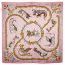Écharpe Hermes Carree90 en rose - Hermès