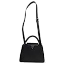 Louis Vuitton BB Capucines Top Handle Bag in Black Leather