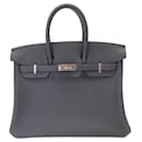 Hermes Birkin 25 Handbag Dark Grey - Hermès