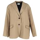 The Frankie Shop Beo Single-Breasted Boxy Blazer in Beige Polyester - Autre Marque