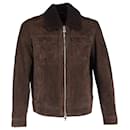 MR P. Shearling-Trimmed Trucker Jacket in Brown Suede - Autre Marque