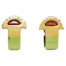 Celine Brown Clip Earrings - Céline
