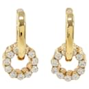 Celine Clear and Gold Hoop Earrings - Céline
