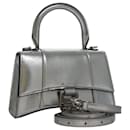 BALENCIAGA Hand Bag Leather 2way Silver Auth FF4303A - Balenciaga