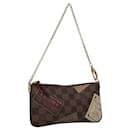 LOUIS VUITTON Damier Ebene Label Pochette Mira Pouch N63080 LV Auth 111741 - Louis Vuitton