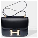 HERMES Constance Bag in Black Leather - 102452 - Hermès