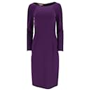 Michael Kors Bodycon Pencil Dress in Purple Virgin Wool