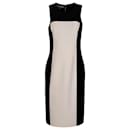 Michael Kors Colorblock Dress in Beige Virgin Wool