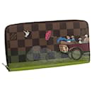 LOUIS VUITTON Damier Ebene Zippy Wallet 2015 Christmas Only N61240 Auth 111236 - Louis Vuitton