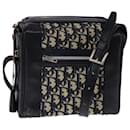 Christian Dior Trotter Canvas Shoulder Bag Navy Auth 111522