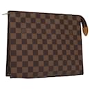 LOUIS VUITTON Poche Toilette Damier Ebene 26 N47543 Auth LV 111679 - Louis Vuitton