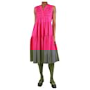 Pink sleeveless tiered midi dress - size XS - Autre Marque