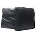 LOT 2 HERMES PILLOWS IN SMOOTH LEATHER & BLACK INTERLACE 50CM SET OF LEATHER PILLOWS - Hermès