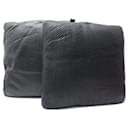 SET OF 2 HERMES SMOOTH LEATHER PILLOWS & BLACK INTERLACE 50CM - Hermès