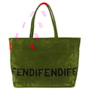 Fendi 15758 Red Leather Tote Bag