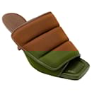 Gia Borghini Coffee Brown Selva Quilted Padded Mule Pumps - Autre Marque