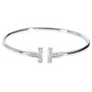 Pulseira de diamante Tiffany T da Tiffany & Co. em ouro branco 18k 0,24 CTW
