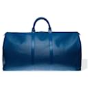 LOUIS VUITTON Keepall Bag in Blue Leather - 102480 - Louis Vuitton