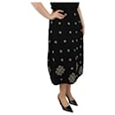 Black bejewelled midi skirt - size UK 10 - Autre Marque