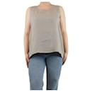 Light grey sleeveless linen top - size UK 12 - Autre Marque